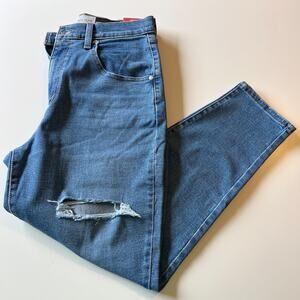 Levi's Women Silver Tab High Waist Mom Tapered Leg Zip Fly Jeans Blue 30x27 NWT